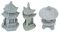 Cabilock 3 Stücke Mini Japanische Steinlaterne Asiatische Pagode Statue Miniatur Garten Steine Skulptur Steinfigur für Aquarium Ornamente Micro Landschaft Dekoration Feengarten Zubehör Deko