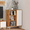 Dmora - Kommode Krosno, Wohnzimmerbuffet, Wohnzimmer-Sideboard, Moderne Küchen-Speisekammer, 40x90 h116 cm, Braun