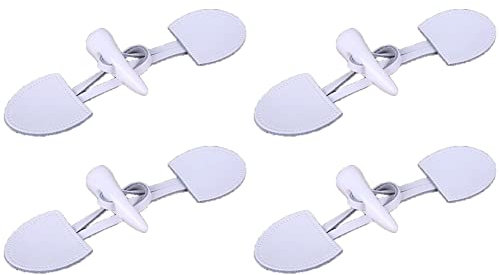 SHTGOI 4 Paar Knebelknöpfe Harz-Knopf Horn Knebelverschluss Leder Knebelverschlüsse Kleidungsersatzbutton Dufflecoat Verschluss Schnalle Resin Nähknöpfe für Pullover Windjacke Mantel Weiss