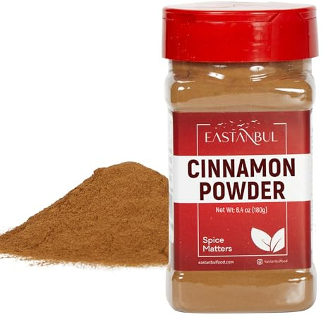 Eastanbul Cinnamon Powder, Vietnamese - Saigon Cinamon, Vegan, 180g | Ground Vietnamese Cinnamon Powder, Canela en Polvo, Perfect for Coffee, Rolls & All Culinary Applications, Natural