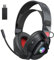 Awinnasey PH3 Wireless Gaming Headset for PS5, PS4, Switch, PC, 2.4GHz Low Latency, Wireless Gaming Headphones with Microphone, 50Hrs Battery, Cool RGB, Bluetooth Headset for Boys Girls, Black Red