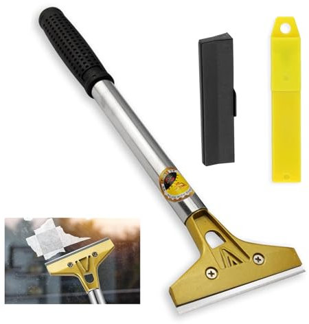 Grattoir à Peinture, Grattoir pour Colle, Grattoir Vitre avec 10 Lames, Industry Grattoir pour Plaque avec Lames Métalliques, Grattoir Peinture avec Long Manche pour Carrelage, Papier Peint, Colle