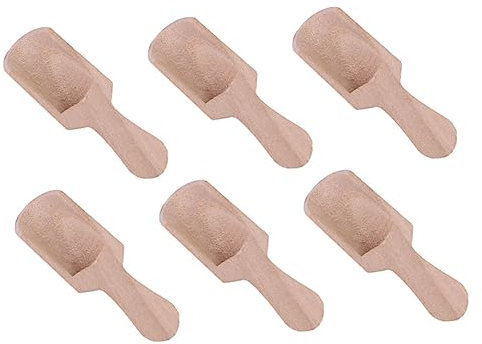 Cabilock 8piezas Cuchara De Sal De Madera Pequeña Palas De Sal De Madera Para Leche Polvo Para Tetera Accesorios Para Teteras