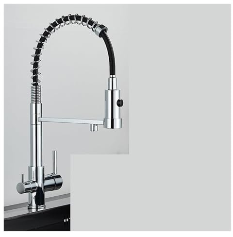 Rubinetto da cucina estraibile, rubinetto da cucina ad alta pressione con funzione spray per lavello