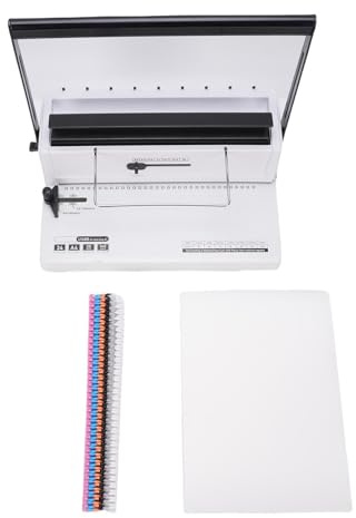 Spiralbindningsmaskin 20 ark Stansning 140 arkbindning 34 fyrkantshål Spolebindningsmaskin med 12 st 12 mm spolar 50 ark A4-omslag för A4A5
