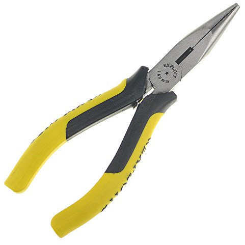 Exploits - Alicates de punta plana de acero inoxidable (15,24 cm)