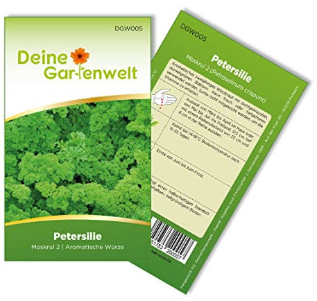Petersilie Moskrul 2 (Mooskrause) Samen - Petroselinum crispum - Petersiliesamen - Kräutersamen - Saatgut für 600 Pflanzen