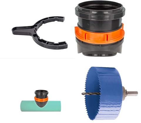 tecuro Schraubabzweig DN 160 zur Erdmontage an KG-Rohr DN 200 mm