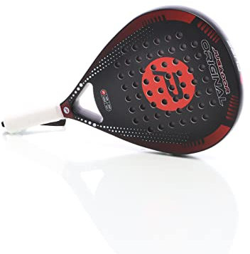 LUXTRI Padel Schläger Jugador Tropfen Schwarz-Rot 360g Fiberglas/Eva für Padel Tennis Spieler