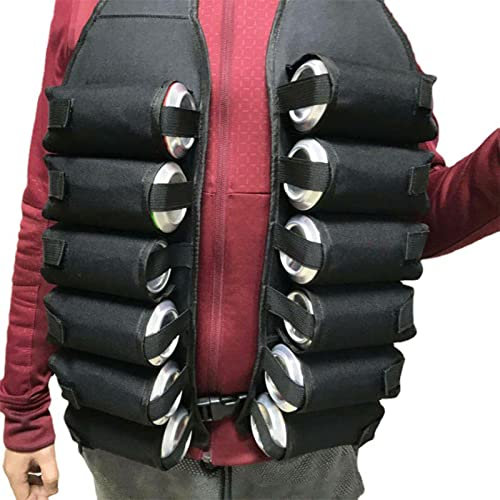 Ziurmut Gilet per Bevande all'aperto - Cintura per Bere Gilet di Birra,Fondina per Cintura per Soda all'aperto, portabevande con Porta Soldi per Viaggi, attività all'aperto, Escursionismo, Alpinismo