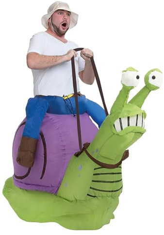 AirSuit® Aufblasbares Schneckenkostüm | Ungewöhnliches Kostüm in Erwachsene | Größe 160 bis 190cm | Aus sehr strapazierfähigem Polyester - Angenehm zu tragen | Inklusive Aufblassystem | OriginalCup®