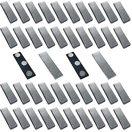 Magnetiskt namnemblem, 50 st självhäftande magnetiska namnetiketter, fäste, märkeshållare, företag, tomma namnklämmor, magnet gör-det-själv-ID-bricka, inget nålhål för jacka, , skjorta, 45 x 13 mm