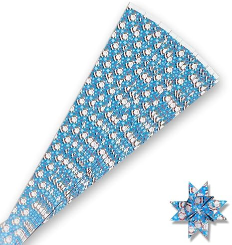 Santa Patterned Paper Strips for Weaving Projects. Paper is good for Moravian, German Star and Froebel Stars. 50 strips per pack (Santa 3/4 x 20 inch)