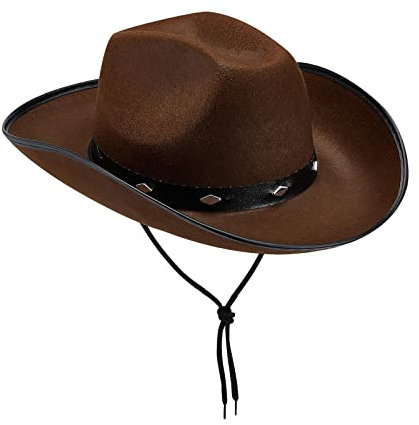 hehiy Klassischer formbarer Westernhut für Damen – Fedora-Hüte aus Filz mit breiter Krempe zum Aufrollen für Herren – Cowgirlhut mit Gürtelschnallecowboy Herren kostüm