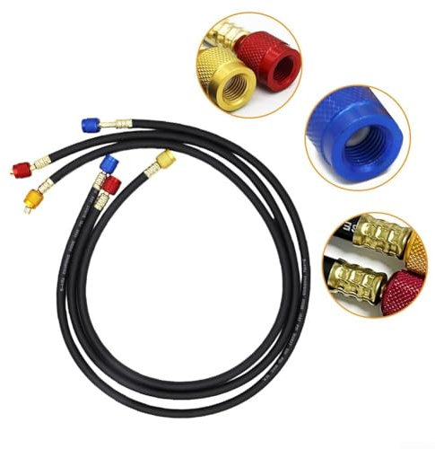 Juego de mangueras de carga R410A con características de durabilidad y seguridad mejoradas (1,8 m)