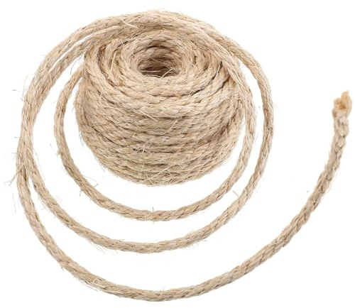 BAZEITFLOW Skärbar Sisalrep för Kattklösstolpe Slitstark Hampa Flexibelt Kattillbehör för DIY Klätterställningar och Skydd Möbler