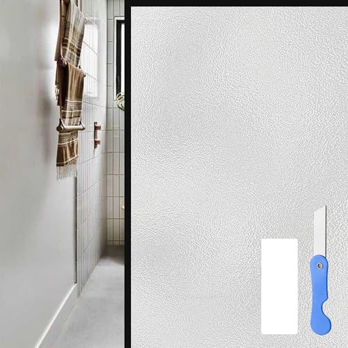 Pellicola Autoadesiva per Finestre 65 x 190 cm Autoadesive Pellicola Opaca Vetri Anti Uv, Controllo di Calore per Porte di Uffici Casa O Bagno, Bianco