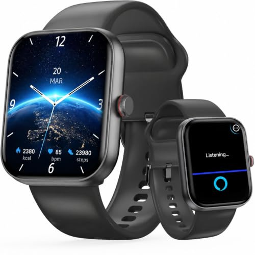 uaue 2026 Reloj Inteligente Hombre con Alexa,1.91 HD Smartwatch Hombre, 110+ Modos Deportivos, Monitor de Sueño/Podómetro/Pulsómetro, IP68 Impermeable Pulsera Actividad para Android iOS
