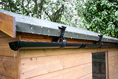 Hall's Rainsaver 10ft Guttering Kit with Flexible Downpipe, Black
