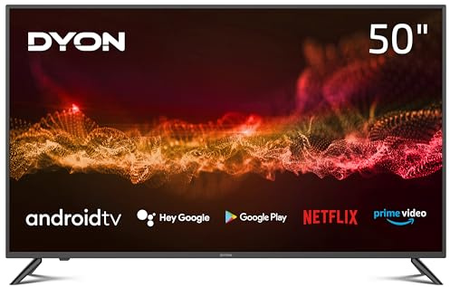 DYON Smart 50 AD 125,7 cm (50 Zoll) Fernseher (4K Ultra-HD, HD Triple Tuner, Google Play Store, Google Assistant, Prime Video, Netflix, BT-Fernbedienung mit Mikrofon) [Modelljahr 2021]