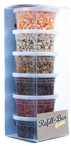 La Manuli Cuentas para Planchar Marrón - 3000 Piezas - Fuse Beads Midi 5mm - para DIY Manualidades Manualidad