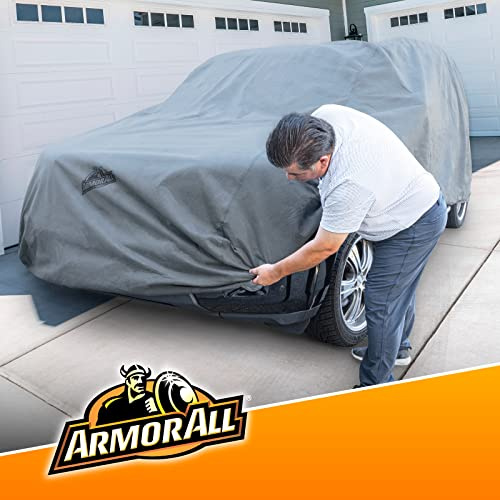 Armor All Heavy Duty Premium All-Weather SUV Car Cover by Season Guard; Max Protection from Sun Rain Wind & Snow for SUV or CUV up to 205 in Length; Indoor & Outdoor Covers; Grey