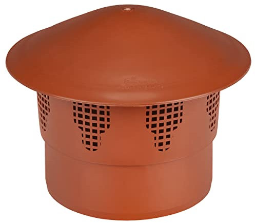 Hotte de ventilation Ø DN160 - Chapeau de brume - Aérateur de toit - Champignon de ventilation - Tuyau d'évacuation des eaux usées - Orange