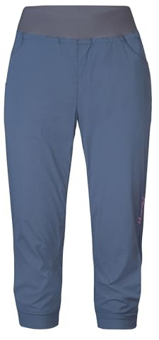 Rafiki TARRAGONA - Pantalones de escalada 3/4 para mujer, cómodos pantalones de algodón elástico, transpirables y ligeros, ideales para escalada, ocio y exteriores, gris, XL