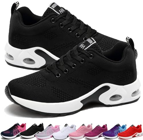 XXXKAIXN Orthopädische Schuhe Damen, Orthoback Schuhe Damen, Ergonomische Schuhe Damen, Orthopädische Turnschuhe Damen, Schmerzlinderungs-Schuh 35 EU-42 EU (Schwarz,41 EU)