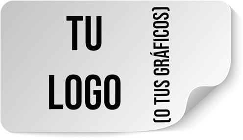 100 Pegatinas Personalizables Multiusos - Inserta tu logotipo o gráficos, tamaño seleccionable de 2 cm a 20 cm, ideal para decoración, etiquetas y proyectos creativos (Rectangular)