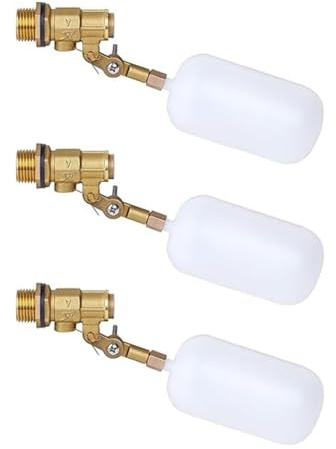 Surluoen Valvola A Galleggiante 1/2 Pollice, Valvola A Galleggiante per Acqua per Riempimento Automatico Valvola A Galleggiante per Stagno, per Serbatoi per Bestiame, Acquari (3 Pezzi)