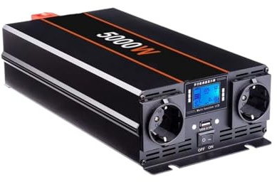 Inversor De Corriente Inversor Onda Sinusoidal Pura 8000 W Y 6000 W Convertidor Potencia 12 V 24 V A 220 V 230 V 50 Hz con Control Remoto Coche Y Hogar Inversor Onda Pura(5000W,24V)