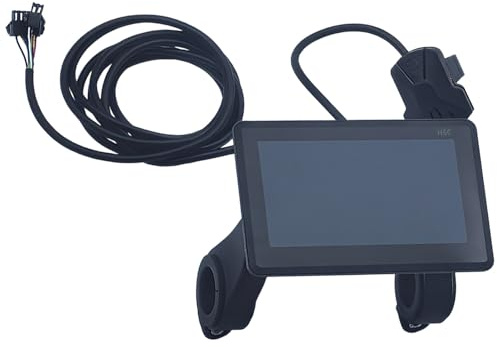Dolltobe Ebike Lcd-skärm 10 cm, färgglad cykeldator, 24–60 V, hastighets- och batteriindikator, Uart No.2 protokoll, för e-cykel, skoter, mountainbike