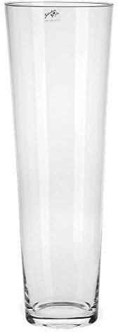 matches21 - Vaso conico in vetro per fiori, design alto e arrotondato, 1 pezzo, Ø 17 x 50 cm