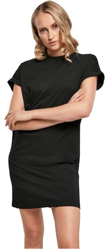 Urban Classics Ladies Organic Cotton Cut on Sleeve Tee Dress Robe, Noir, M Femme