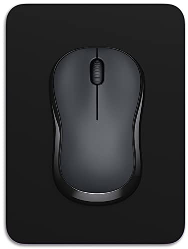 Dapesuom Mouse Pad, Small Mouse Pad 6 x 8 Inch with Non-Slip Rubber Base, Waterproof Mouse Mat, Mini Mouse Pad for Women Kids Men Wireless Mouse Laptops Keyboard Tray Home Office Travel, Jet Black