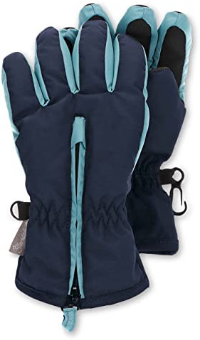 Sterntaler Baby Unisex Fingerhandschuhe Kinder Fingerhandschuh zweifarbig Handschuh - Fingerhandschuhe - wasserdicht aus Funktionsmaterial - marine, 4