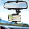 Soporte Universal para Teléfono para Automóvil, Soporte para Teléfono con Espejo Retrovisor para Automóvil con Diseño Giratorio de 360 ​​​​grados, Adecuado para Teléfonos Móviles de 5-9 Cm / 1.95-3.55