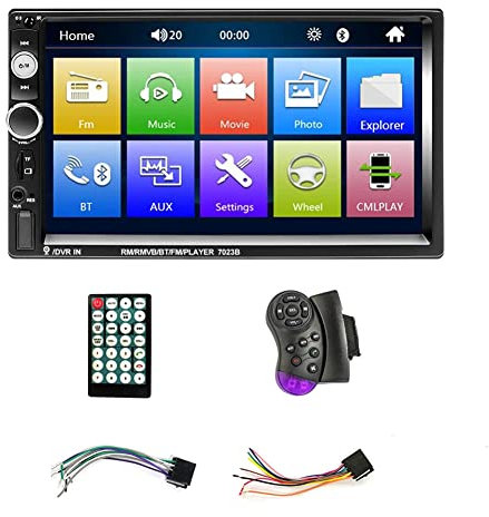 7 pulgadas doble DIN coche estéreo audio Bluetooth MP5 reproductor USB FM multimedia radio soporte teléfono teléfono sincronización