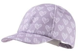 Sterntaler Baseball -Cap Herzen für Mädchen - Jerseycap mit Herzen - Schildkappe für Babys mit UV Schutz 50+ - schützende Basecap für Babys an heißen Sommertagen - Flieder, 45