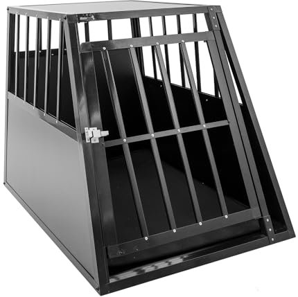 MaxxPet Hundebox Auto, Hundetransportbox Auto, Hundebox Auto Kofferraum, Hundebox XXL, Hundebox Große Hunde, Hundeboxen Alu, Hundekäfig Auto, 65x91x69cm