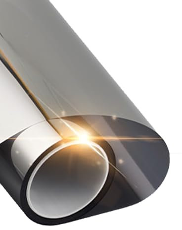 Vinilo Espejo Unidireccional Anti UV, Vinilos Espejo for Ventanas, Lámina Espejo Privacidad for Ventanas, Lámina De Protección Solar UV for Ventanas De Interior O Exterior(Plata)(120*1000CM)