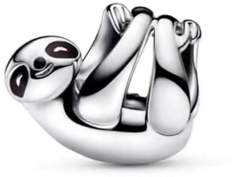 Amuefer Hanging Sloth Charms para Pandora Pulseras y Collares, Colgante de Plata de Ley con Circonita Cúbica, Navidad Cumpleaños Joyería Regalos para Mujeres