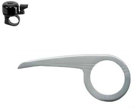 HEBIE Kettenschützer Fahrradkettenschutz 0360 E2 42 Zähne Silber inkl. maxxi4you Fahrradklingel