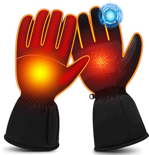CODSOK Heated Gloves, Waterproof Windproof Gloves, 3.7V Rechargable Hand Warmers for Hiking Cycling Hunting Skiing Camping Fishing