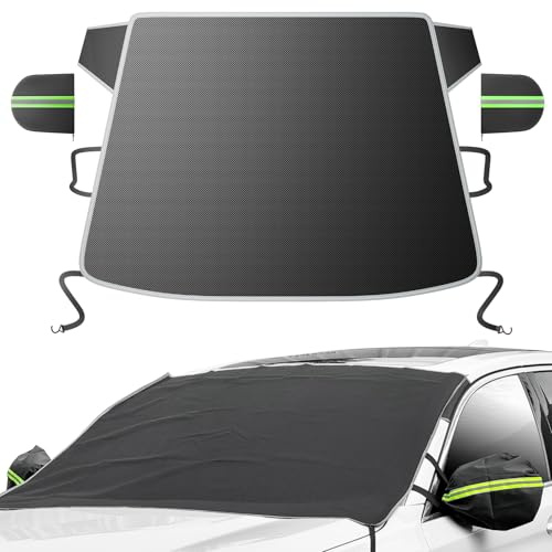 DMJN [2026 Upgraded] Car Windshield Cover for Ice and Snow, Windshield Snow Cover for Winter Snow & Frost, 700D Heavy-Duty, Suitable for Cars, SUVs, and Trucks-Medium