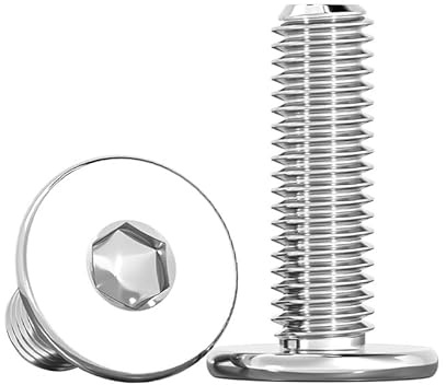ORANXIN M10 x 30mm 5 Pcs Hexagonal interno Extra fino Cabeza plana Pernos cero inoxidable 304 De bajo perfil Ordenador Tornillos para máquinas