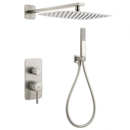IMEX Toscana Conjunto Ducha Empotrada Monomando 2 Vías con Rociador