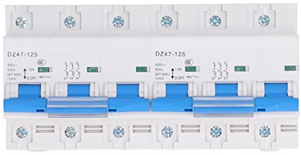 Disjoncteur à 6P 80A 400V, Interrupteur Manuel avec Protection Contre Les Fuites, Conversion et Interverrouillage - Installation Rail DIN Facile, Sécurité et Fiabilité Élevées (100A)