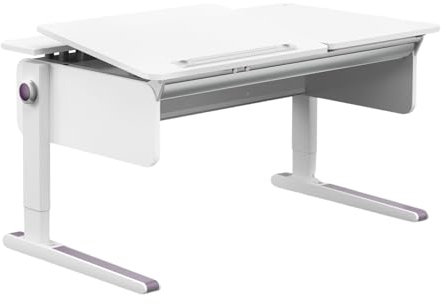 Moll Champion Left Up Kinderschreibtisch höhenverstellbar | mitwachsend & ergonomisch mit geteilter, neigbarer Tischplatte & gerundeten Ecken | ideal für Schulkinder | Made in Germany